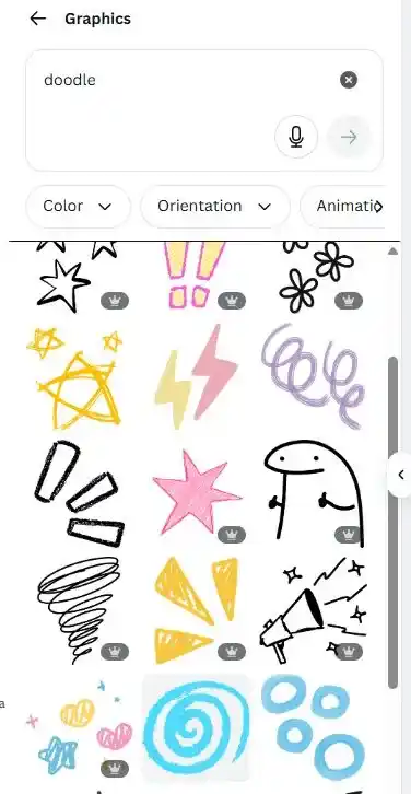 pilihan doodle dari canva